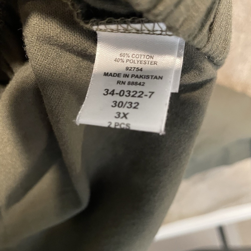 Woman Within Sweatpants Womens 3X Olive Green Stretch Cropped Capri Wide Leg - Picture 3 of 7